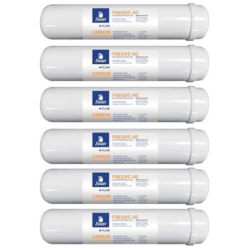 Bellerofonte filtro in linea carbone argento 12" 6 pezzi