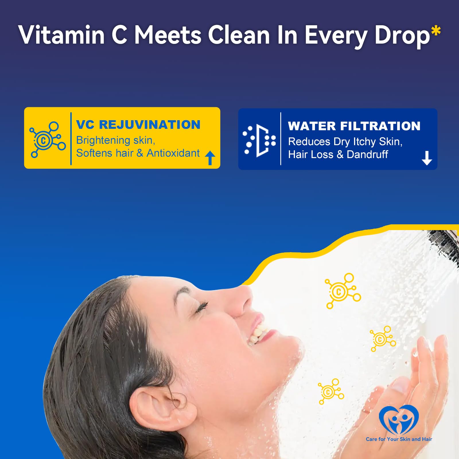 ALTHY SF100 filtro doccia vitamina C kit 4 cartucce anticalcare