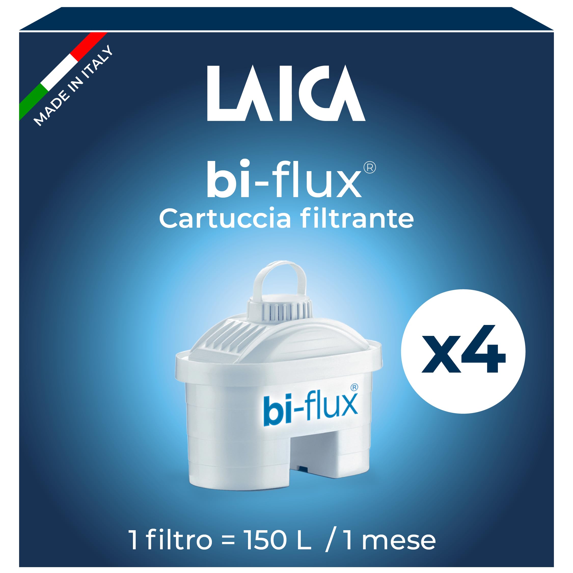 Laica Bi-Flux Universal filtri caraffa 4 pezzi compatibile Brita