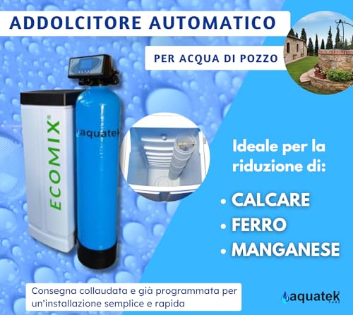 Aquatek Mix LCD 2 addolcitore pozzo ferro 6 persone