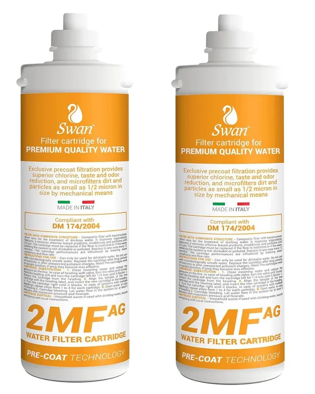 Swan 2MF AG Filtro Baionetta 2 Pezzi Antibatterico 0,5 Micron