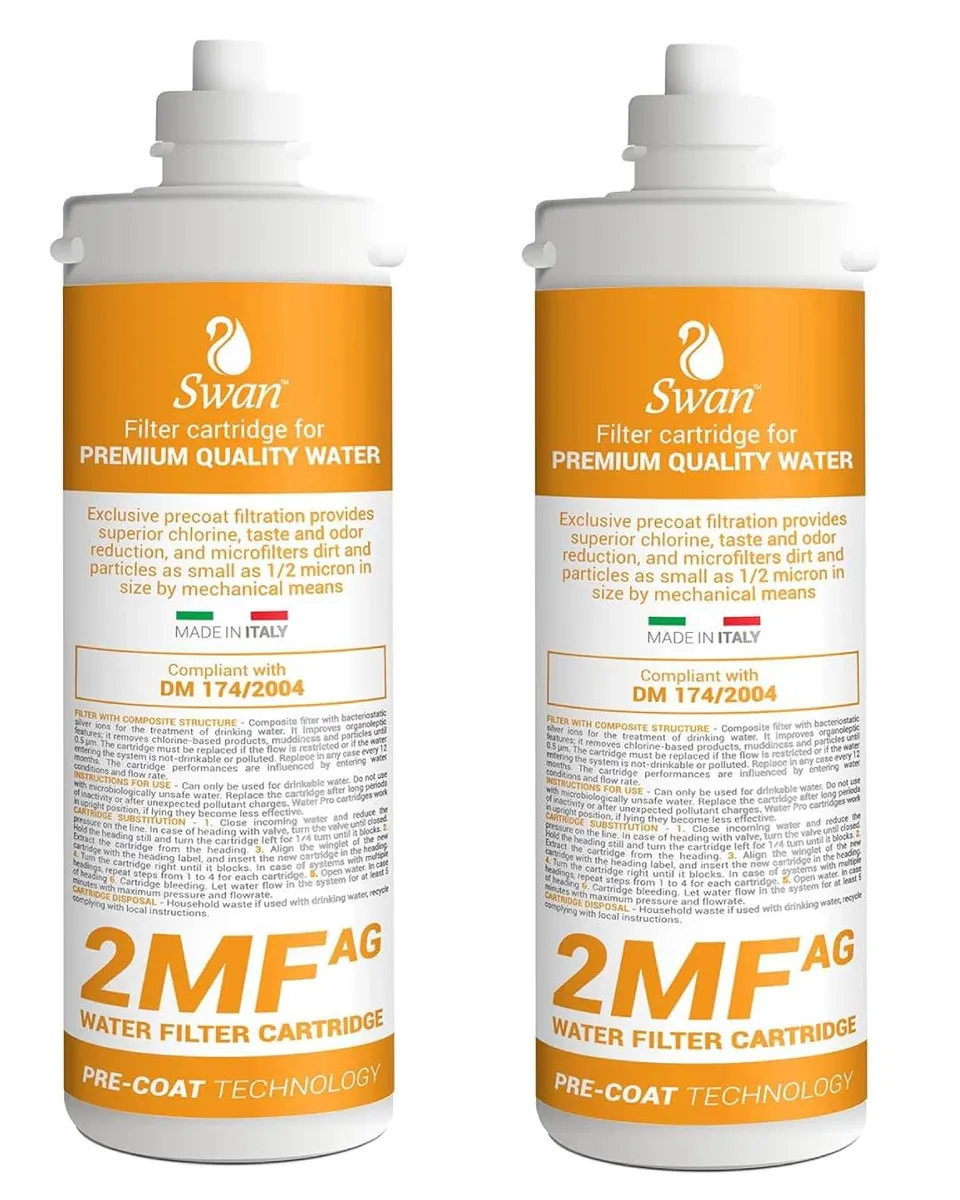 Swan 2MF AG Filtro Baionetta 2 Pezzi Antibatterico 0,5 Micron