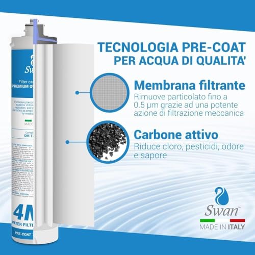 Bellerofonte 4MF filtro baionetta carbone 0,5 micron Everpure 4C