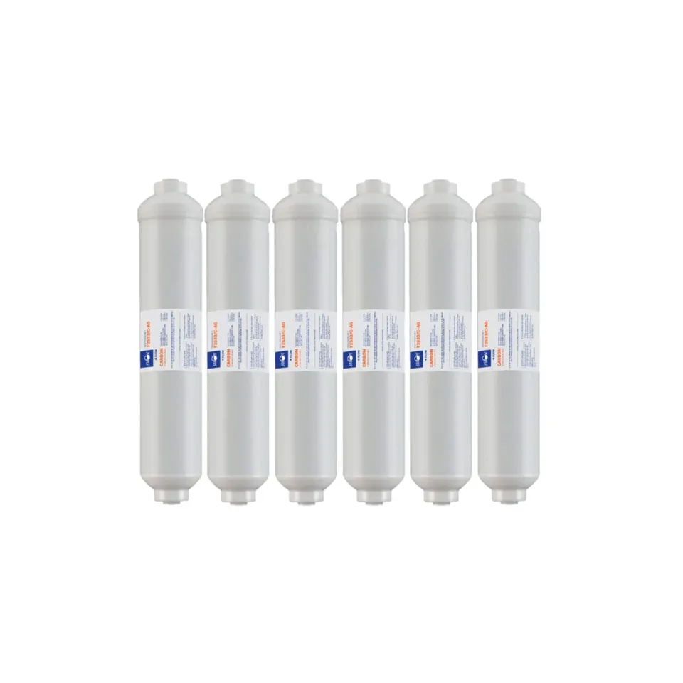 Bellerofonte Filtro in Linea Carbone Argento 10" 6 Pezzi Antibatterico