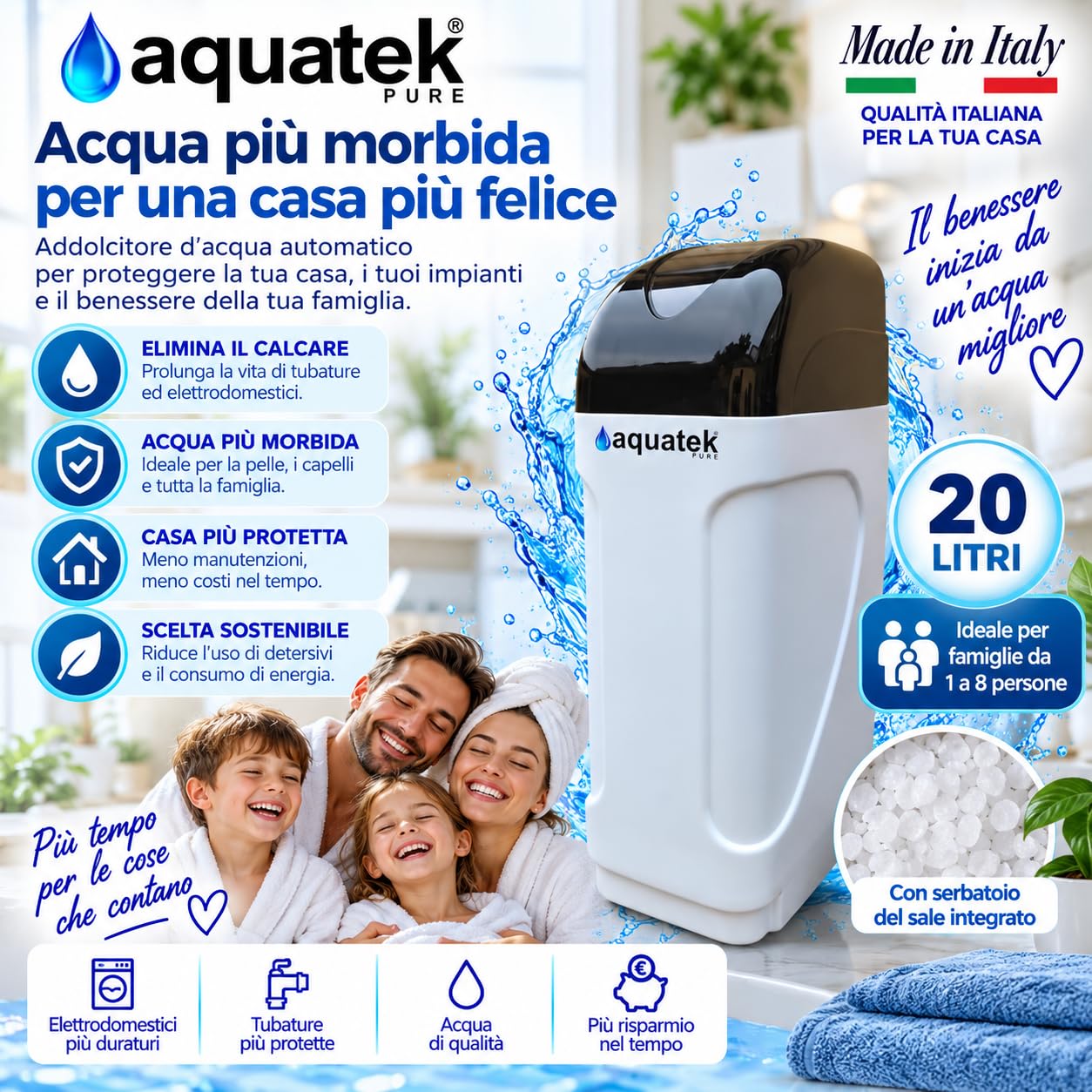 Aquatek Pure Luxury 20 F69 addolcitore automatico resina