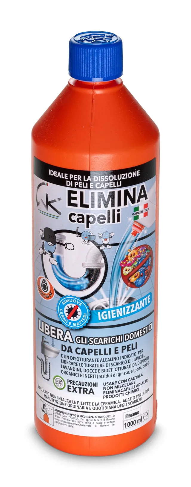 WK Elimina Capelli Dissoturante Scarichi 1 L Alcalino