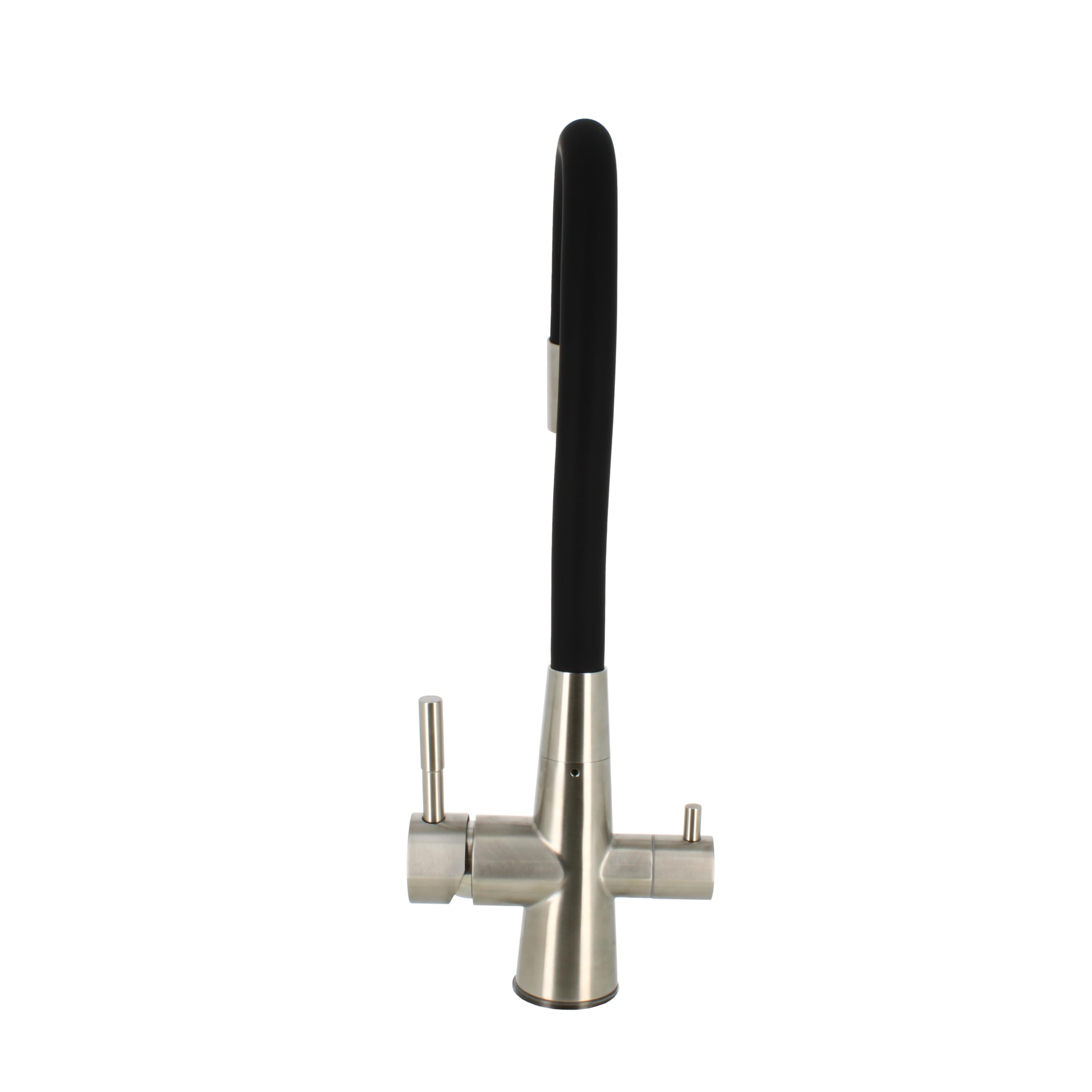 Bellerofonte Rubinetto 3 Vie Cucina Canna Flessibile Nera