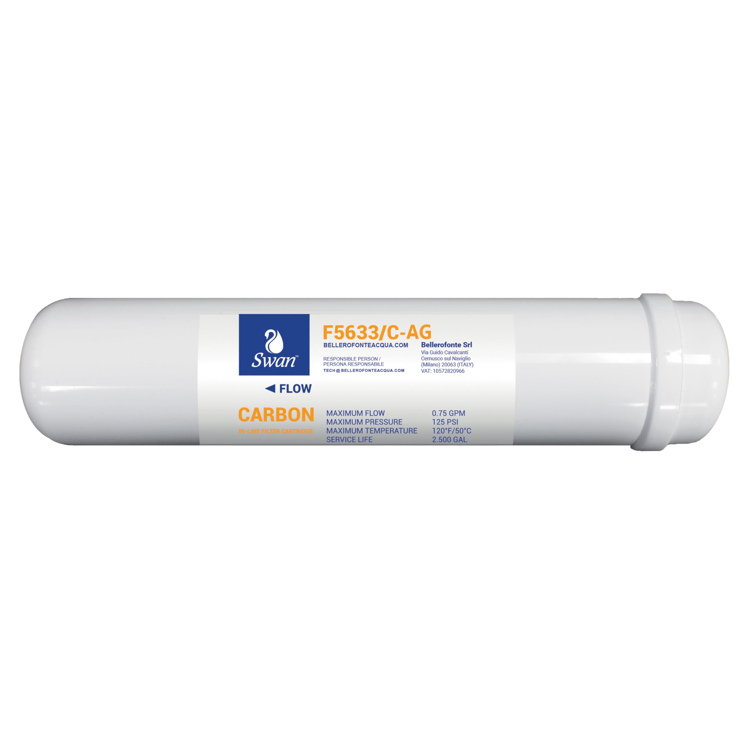 Bellerofonte F5633-C Filtro in Linea Carbone 12 Pollici