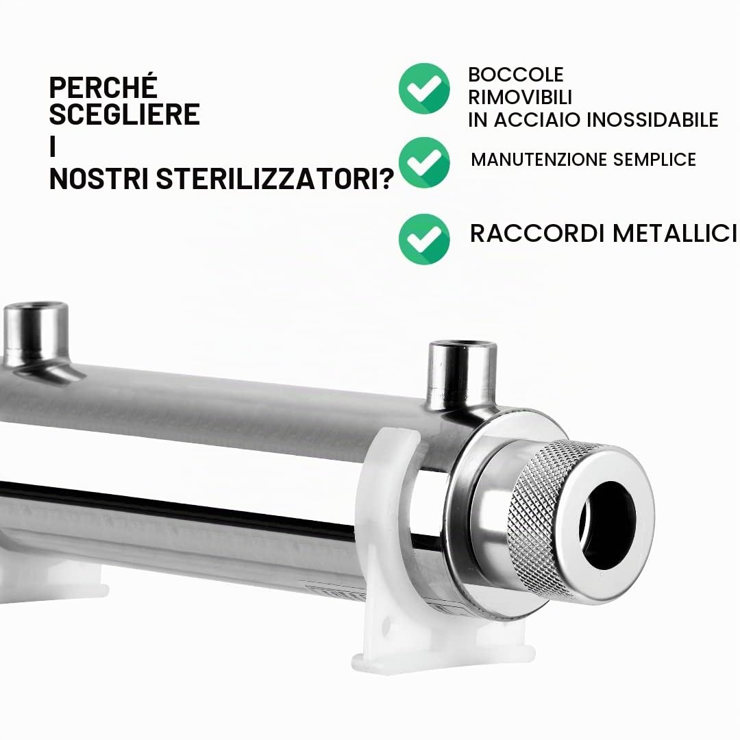 Bellerofonte Sterilizzatore UV 11W 4 l/min Acqua Potabile