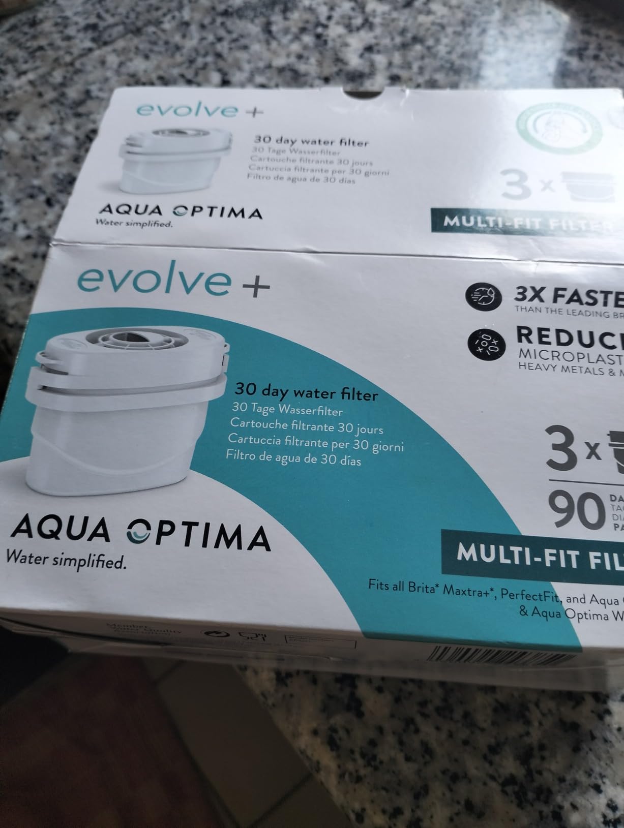 Aqua Optima Evolve+ Filtro Acqua Caraffa 6 Pezzi Anticalcare