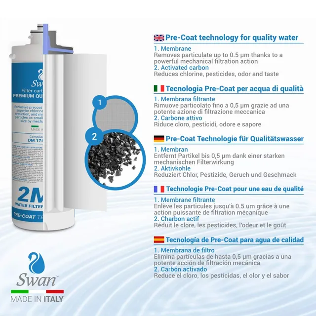 BELLEROFONTE 2MF filtro acqua baionetta 0,5 micron