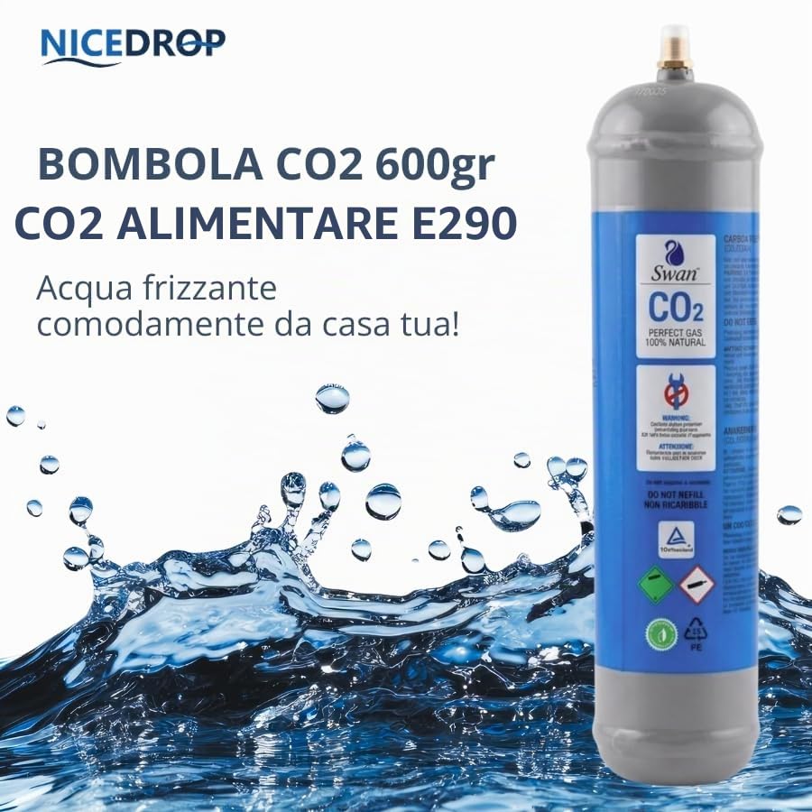 Bellerofonte CO2 600g E290 bombola gasatore 6 pezzi M11x1