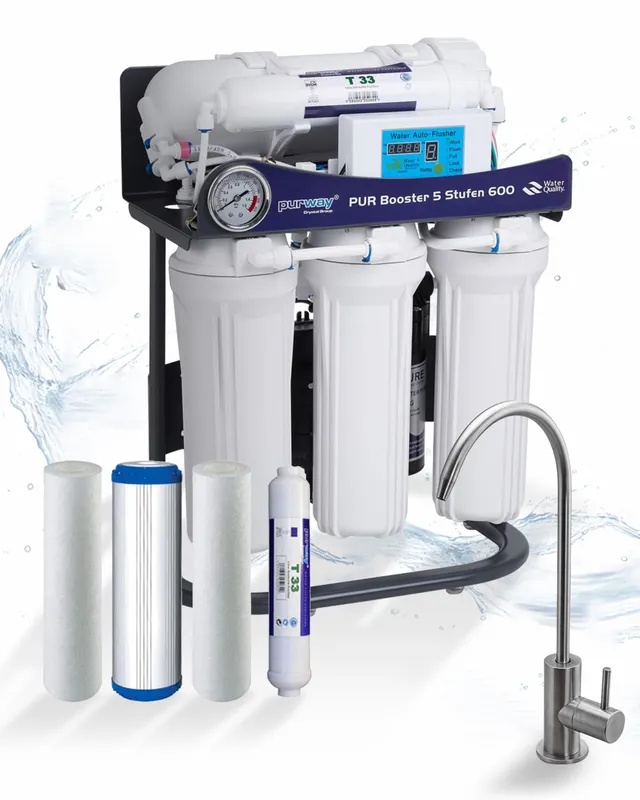 Purway Crystal Booster 600 GPD Impianto Osmosi Inversa + Filtri
