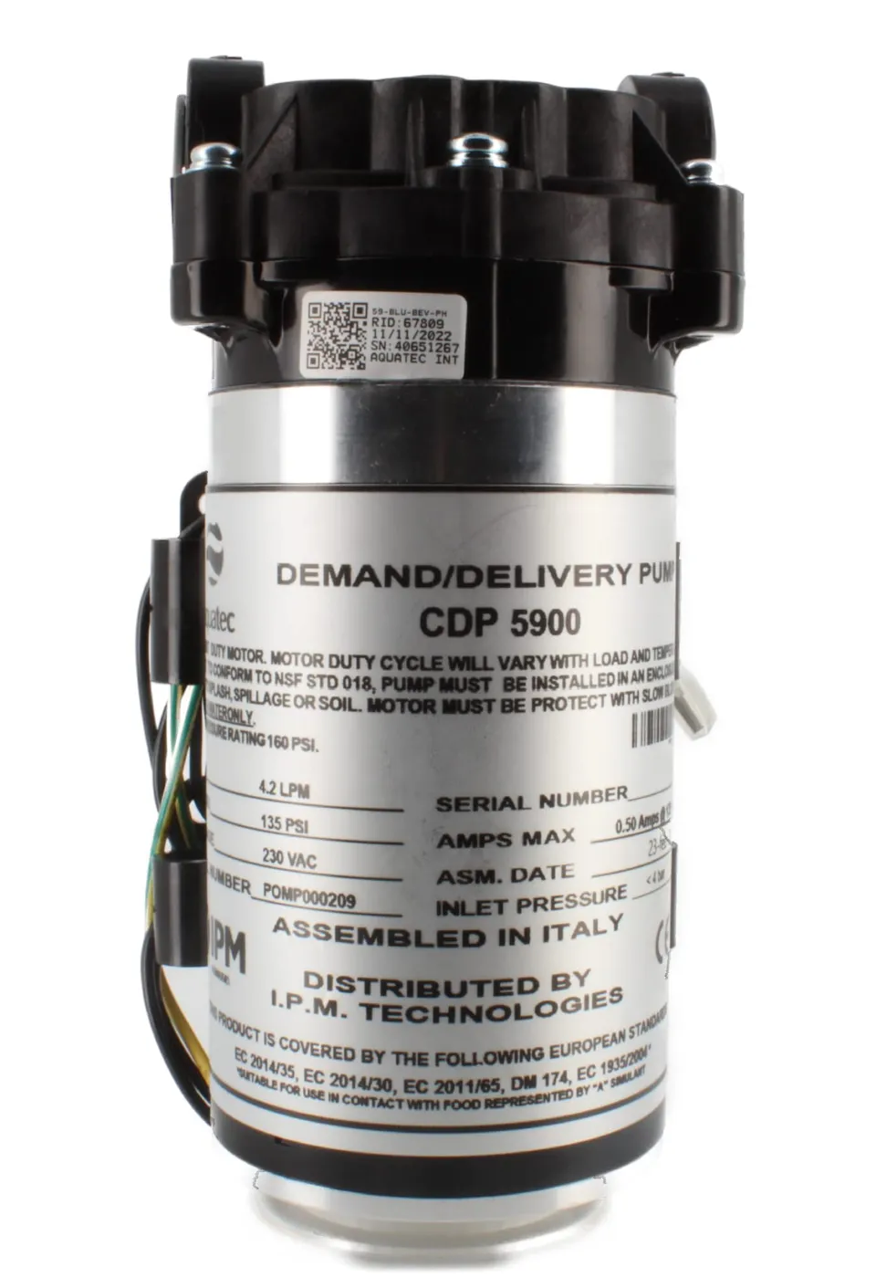 Aquatec CDP5900 Pompa a Membrana 8 mm per Osmosi 5/16"