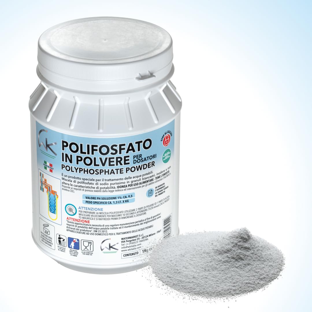 WK Polifosfati Polvere Anticalcare Caldaia 1 Kg 1 Barattolo