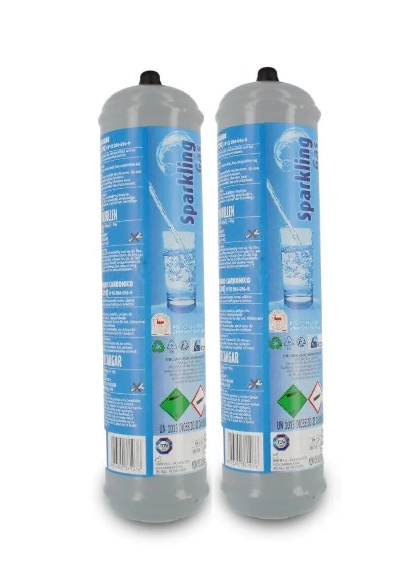 Bellerofonte Bombola CO2 600g E290 Gasatore M11x1 Set 2 Pezzi
