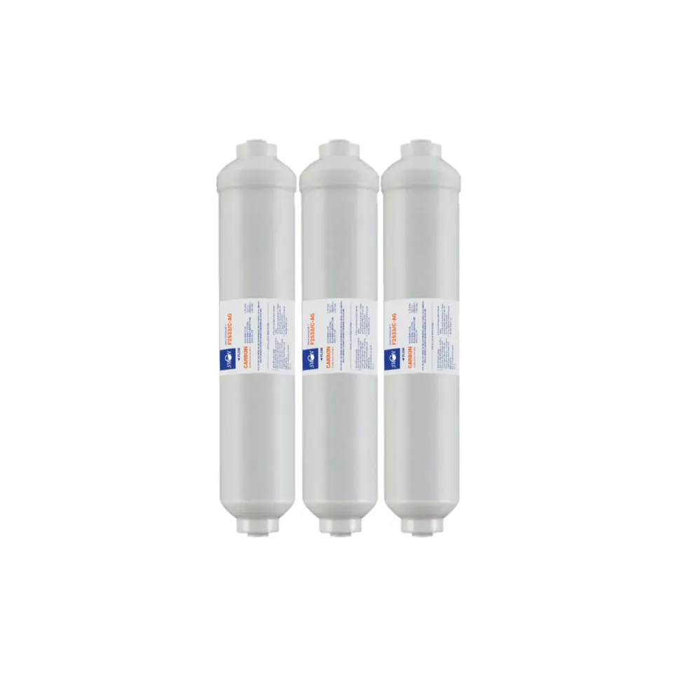 Bellerofonte Filtro In Linea Carbone Argentizzato 10 Pollici 3 pz