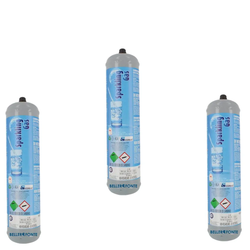 Bellerofonte Bombola CO2 600g Acqua Frizzante 3 Pezzi E290