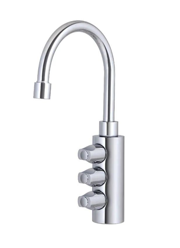Bellerofonte Rubinetto 3 Vie Alto Cromato 6 mm