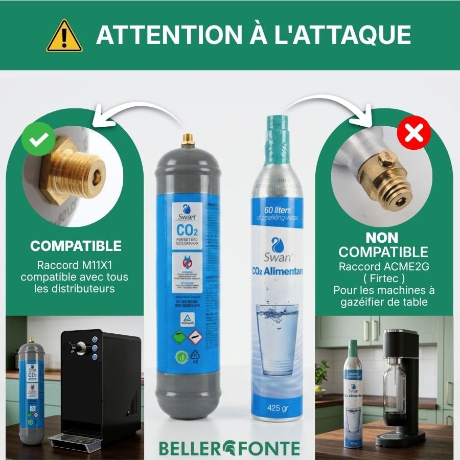 Bellerofonte Bombole CO2 600g E290 Gasatore 6 Pezzi