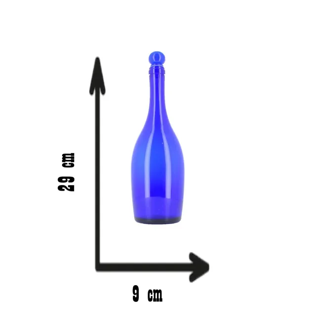 Bellerofonte Bottiglie Vetro Blu 750 ml tappo pressione 3 pz
