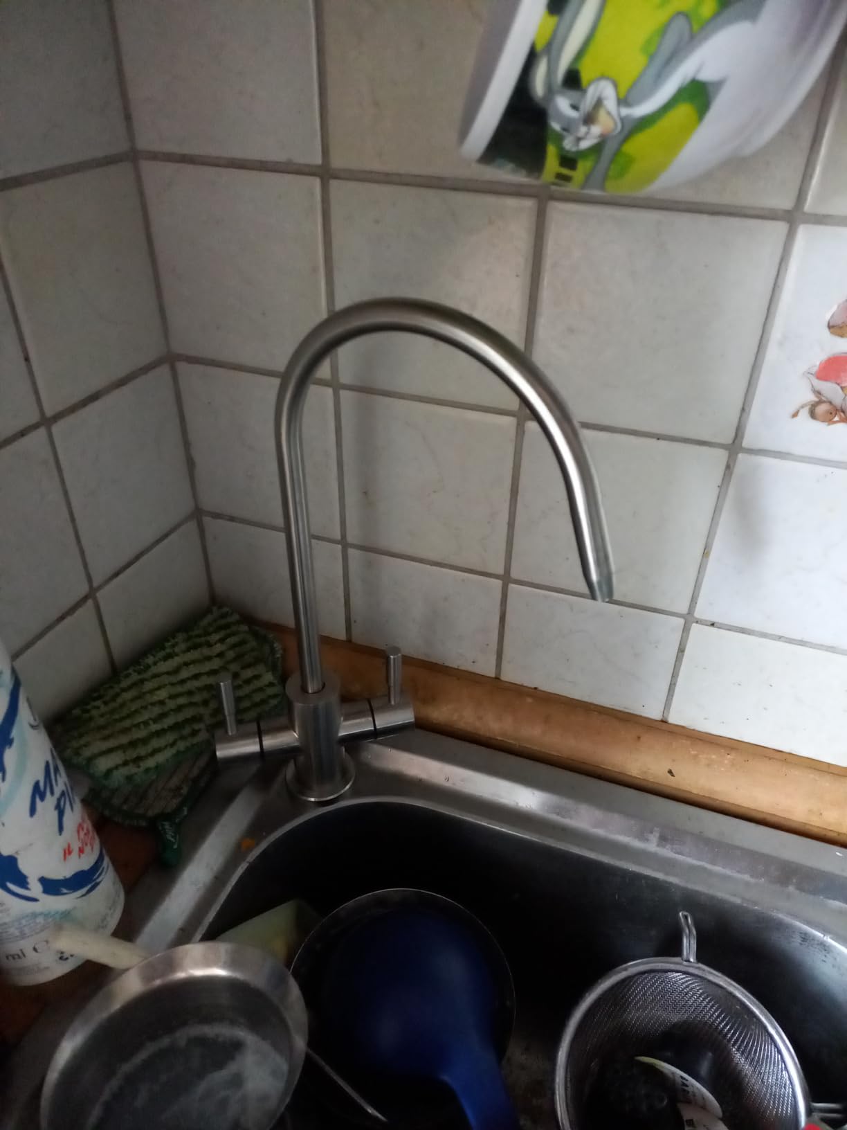 Bellerofonte 2 Vie Rubinetto Cucina Acciaio Inox Osmosi