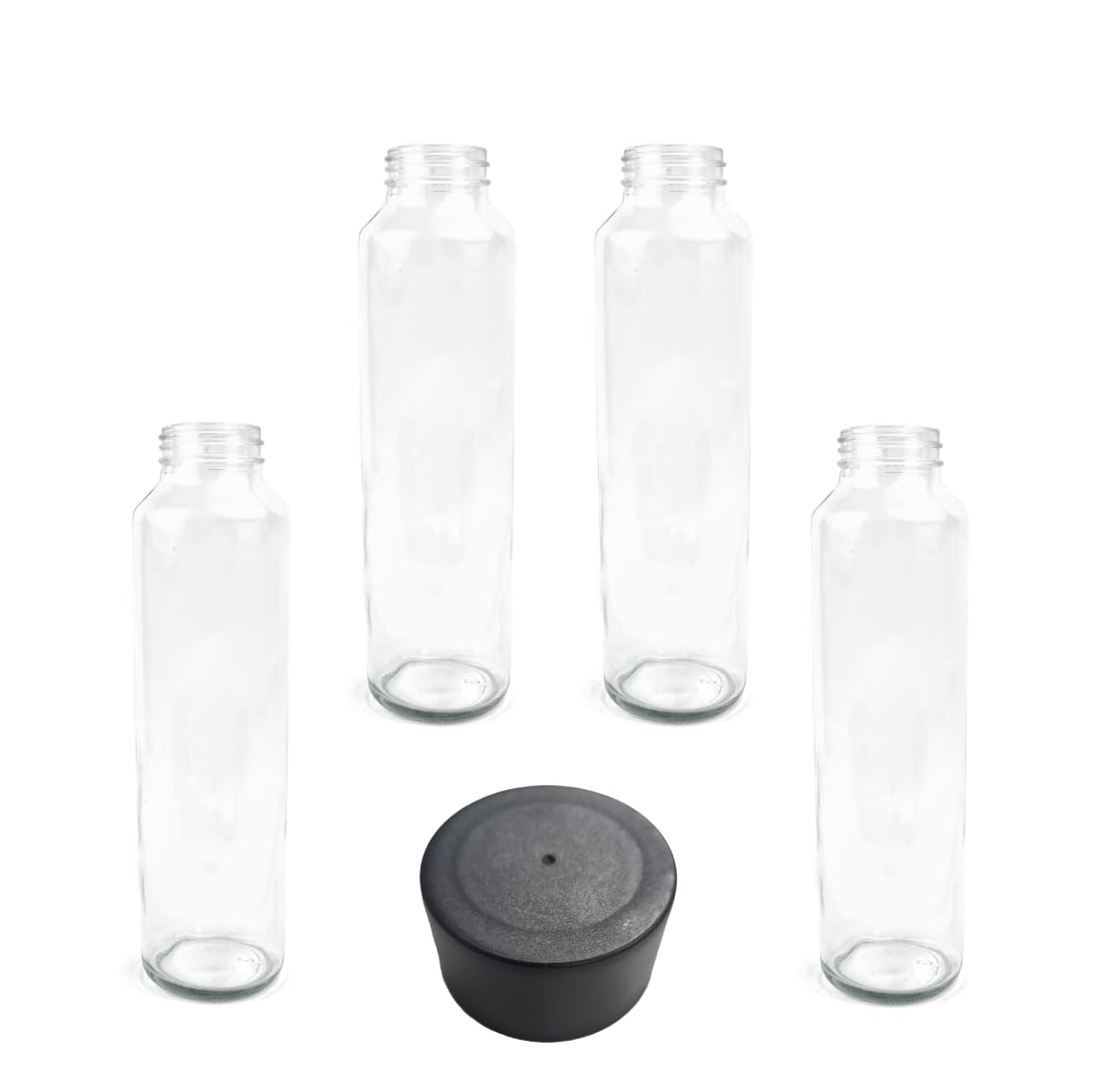 Swan Kefass Bottiglia vetro 750 ml 4 pezzi tappo argento