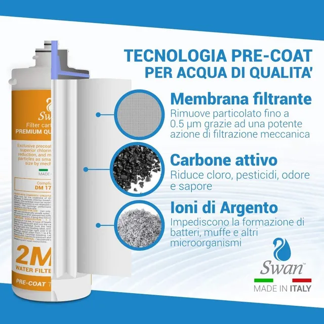 Bellerofonte Swan 2MF AG filtro baionetta antibatterico