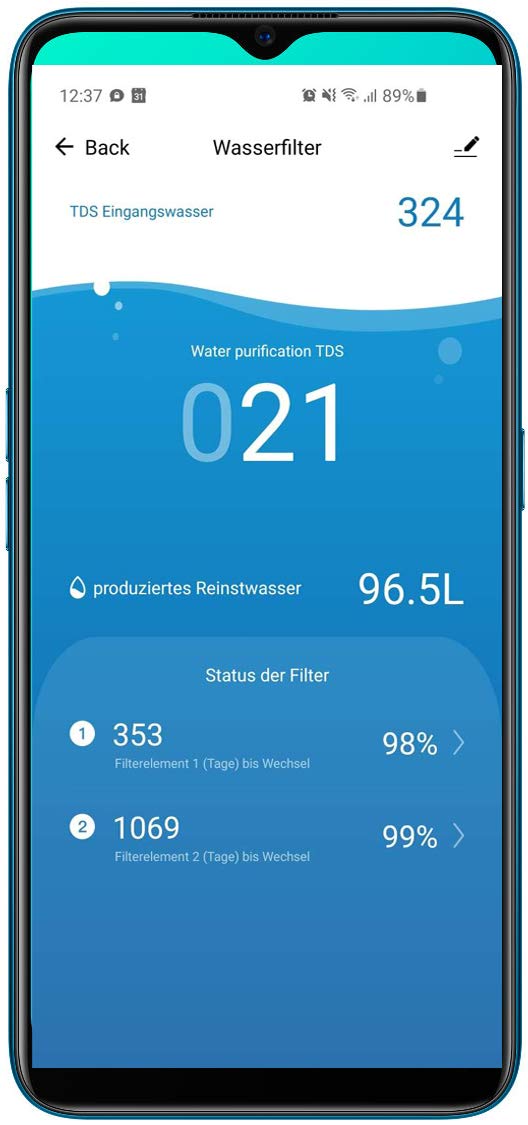 AB Group PUR Connect 600 GPD impianto osmosi inversa WiFi + filtri