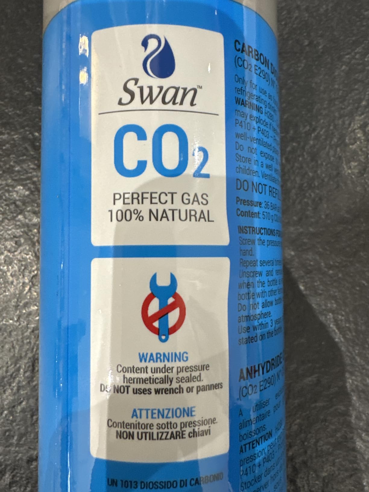 Bellerofonte Bombola CO2 600g per Gasatore 12 Pezzi E290