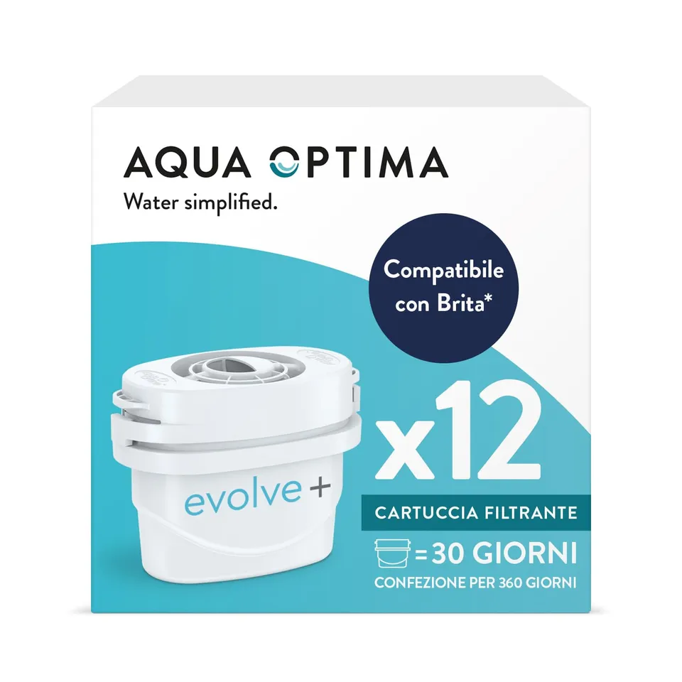 Aqua Optima Evolve+ filtri caraffa 12 pezzi anticalcare