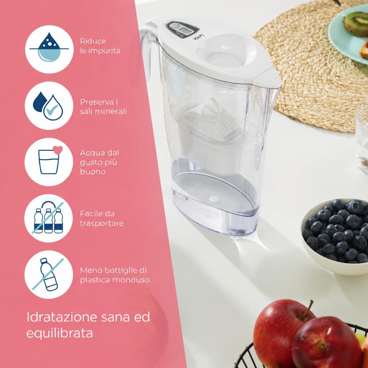 Laica Bi-Flux Universal filtri caraffa 4 pezzi compatibile Brita