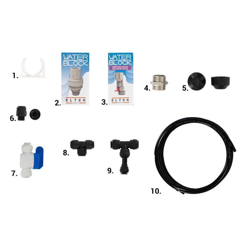 Bellerofonte Swan kit montaggio antiallagamento Water Block 10 pezzi
