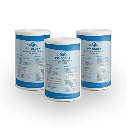 Bellerofonte Sedimenti 5" 5 Micron Cartuccia 3 Pezzi Polipropilene