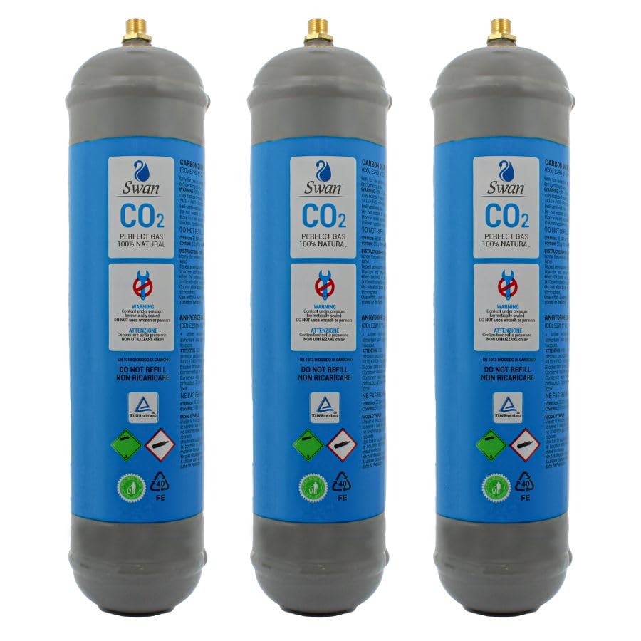 Swan Bombole CO2 600g per Gasatore 3 Pezzi E290 Alimentare
