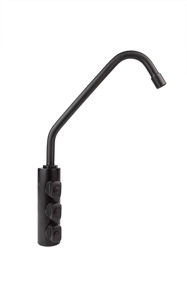 Bellerofonte Rubinetto Alto 3 Vie Sottobanco Nero