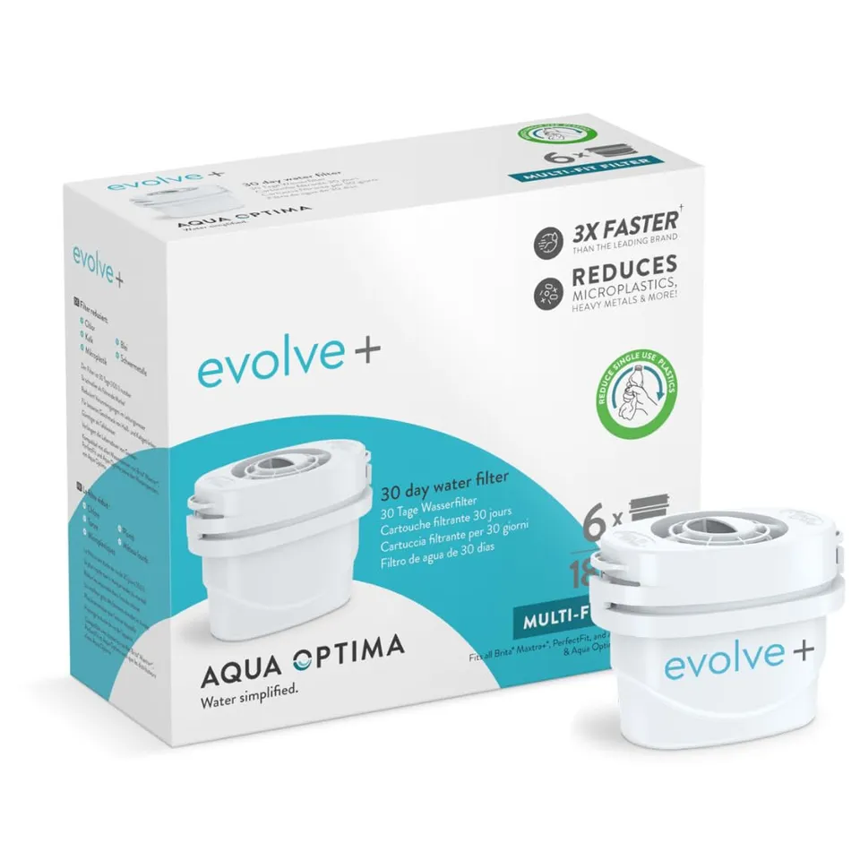 Aqua Optima Evolve+ Filtro Acqua Caraffa 6 Pezzi Anticalcare