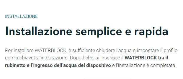Bellerofonte Waterblock valvola antiallagamento 5-50 litri
