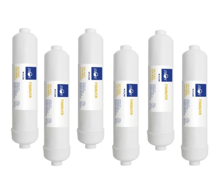 Bellerofonte Filtro in Linea 12" GAC Resine 6 Pezzi
