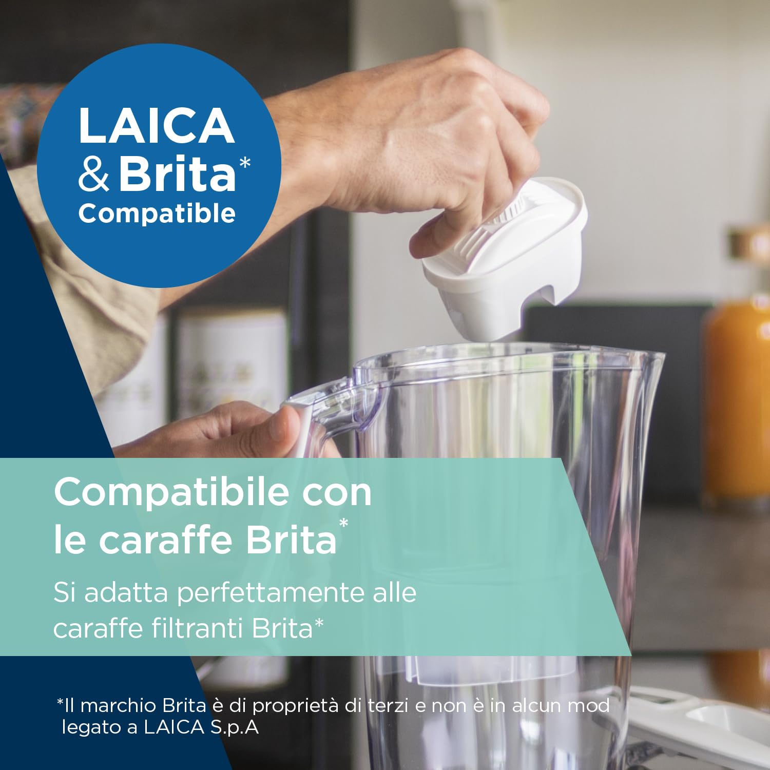 Laica Bi-Flux Healthexpert Filtri Acqua Caraffa 4 Pezzi Magnesio