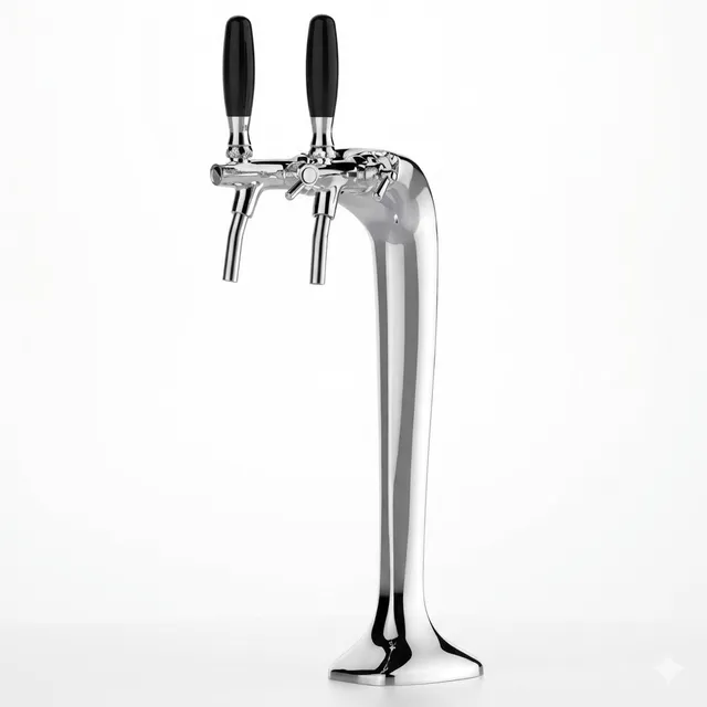 Acqua-Club Cobra 2 bocche colonna acqua cromata compatta