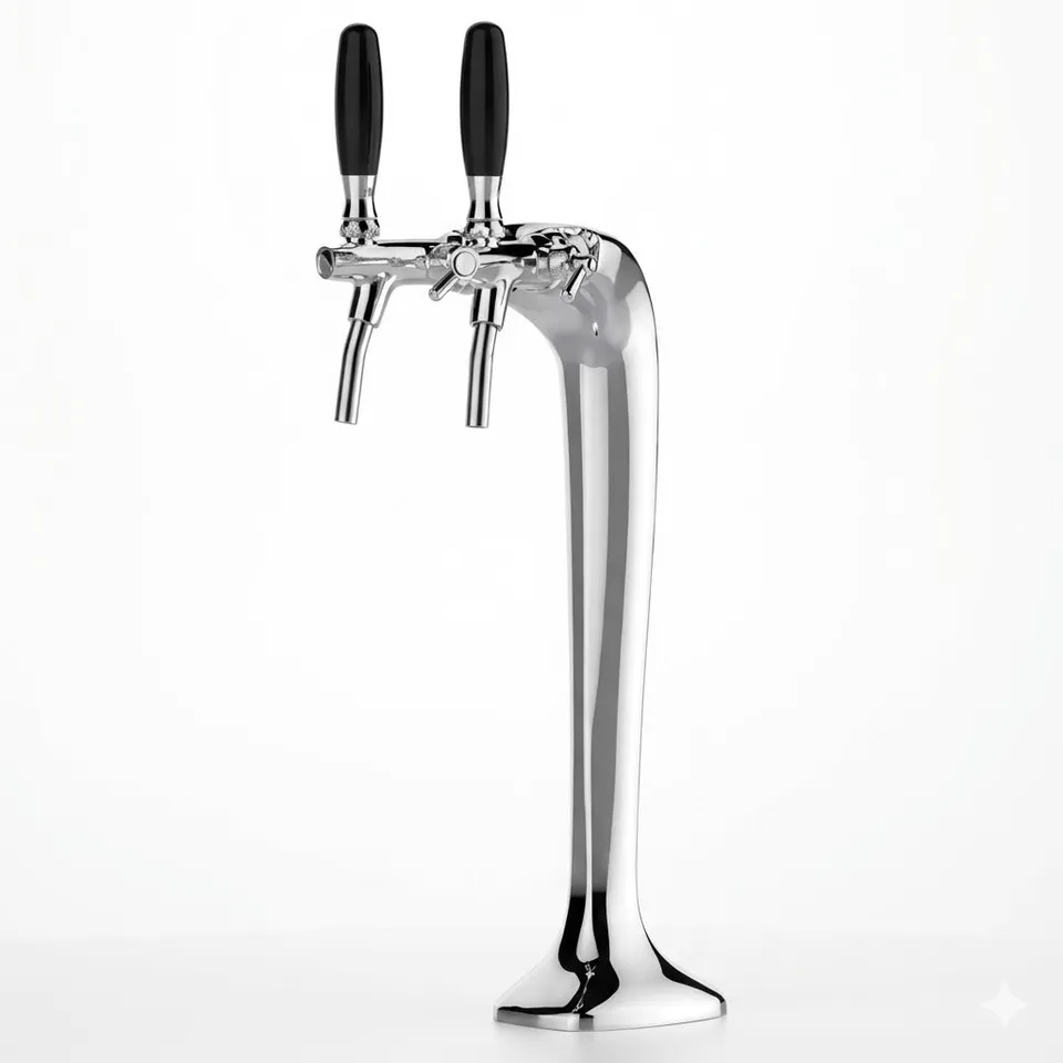 Acqua-Club Cobra 2 bocche colonna acqua cromata compatta