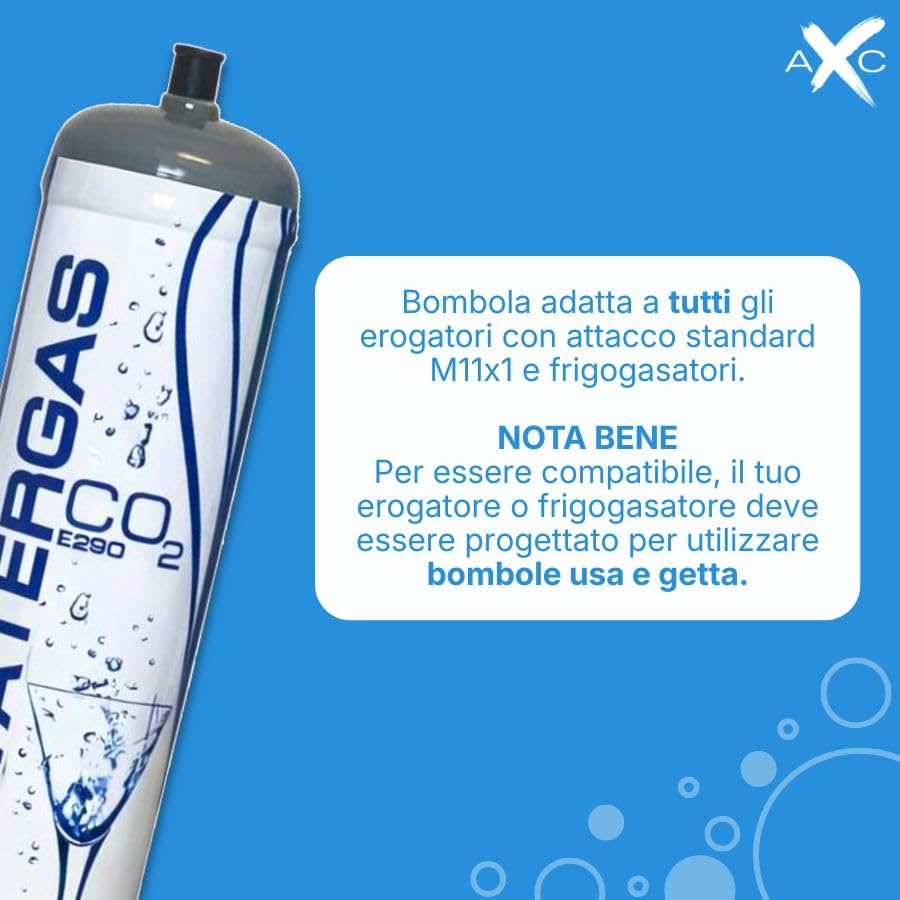 Bellerofonte Bombola CO2 600g gasatore M11x1 E290 4 pezzi