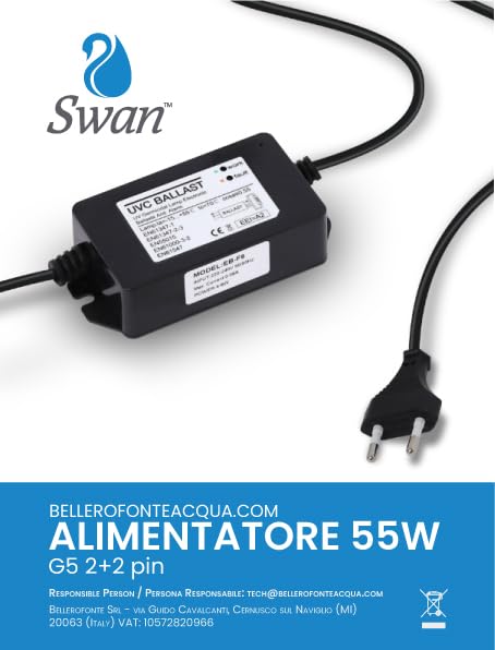 Bellerofonte Alimentatore UV 55W 2+2 Pin con LED e Allarme