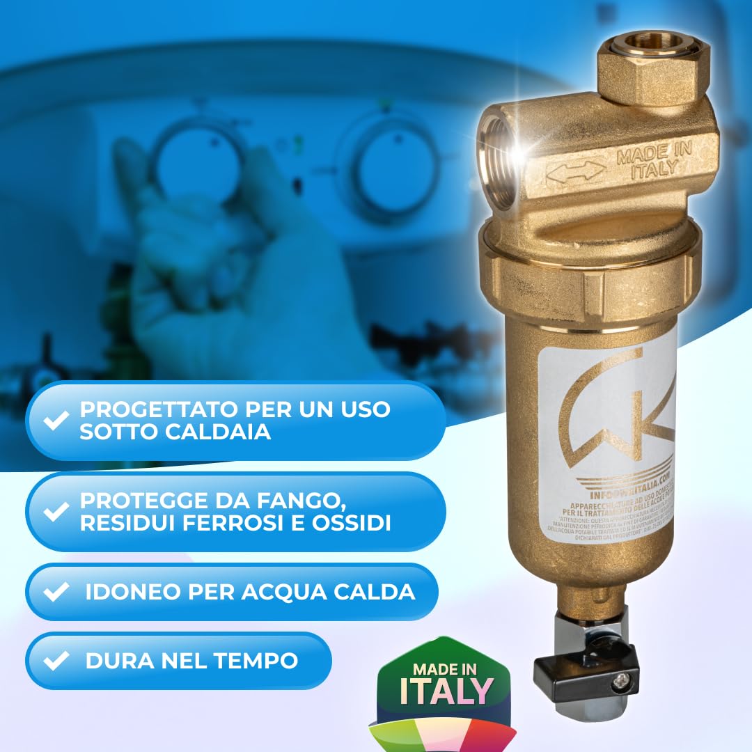 WK Defangatore Magnetico Caldaia Ottone 3/4" Singolo