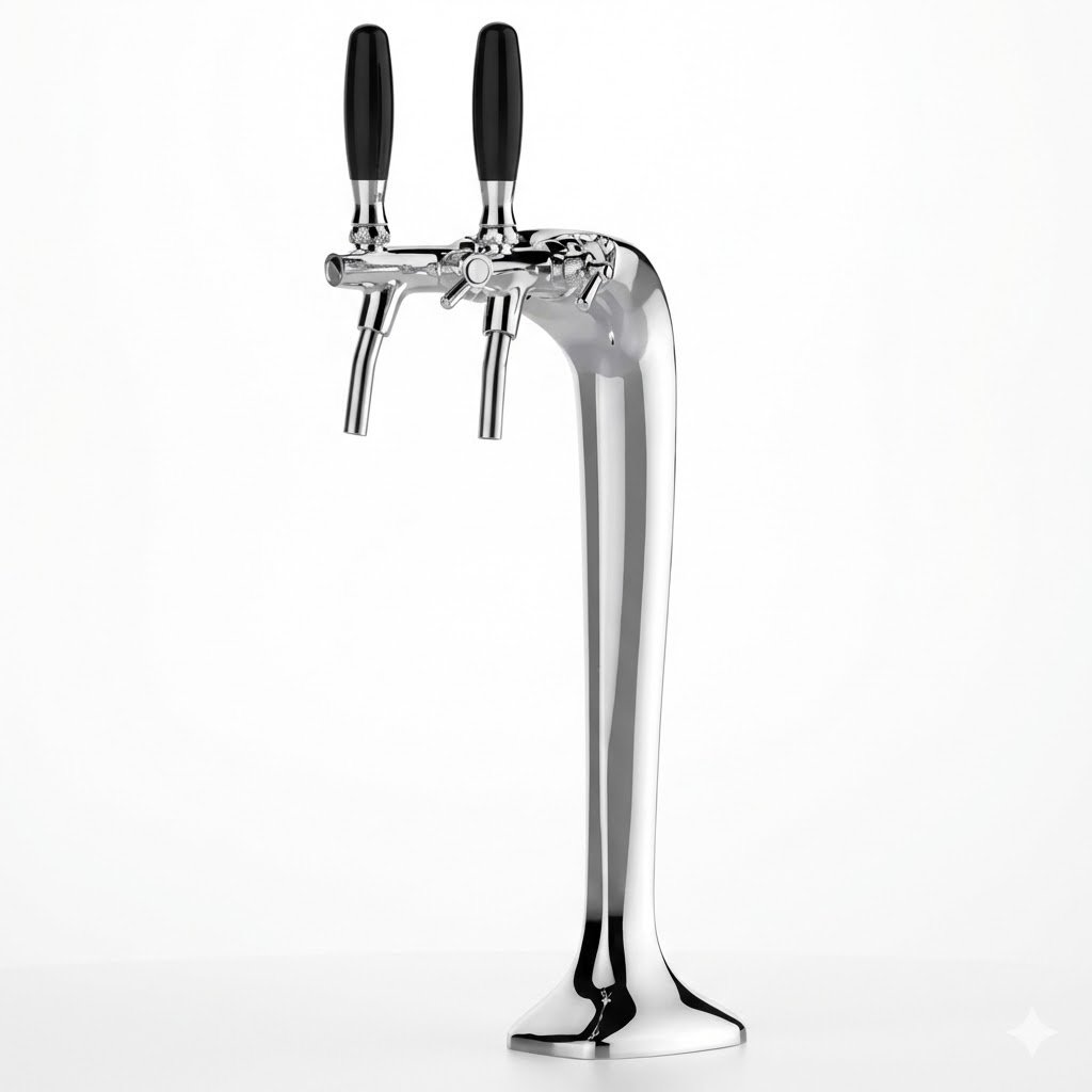 Acqua-Club Cobra 2 bocche colonna acqua cromata compatta