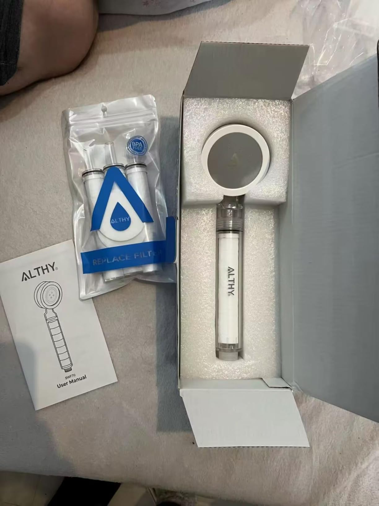 Althy SFH70 Soffione Doccia Filtrante Alta Pressione