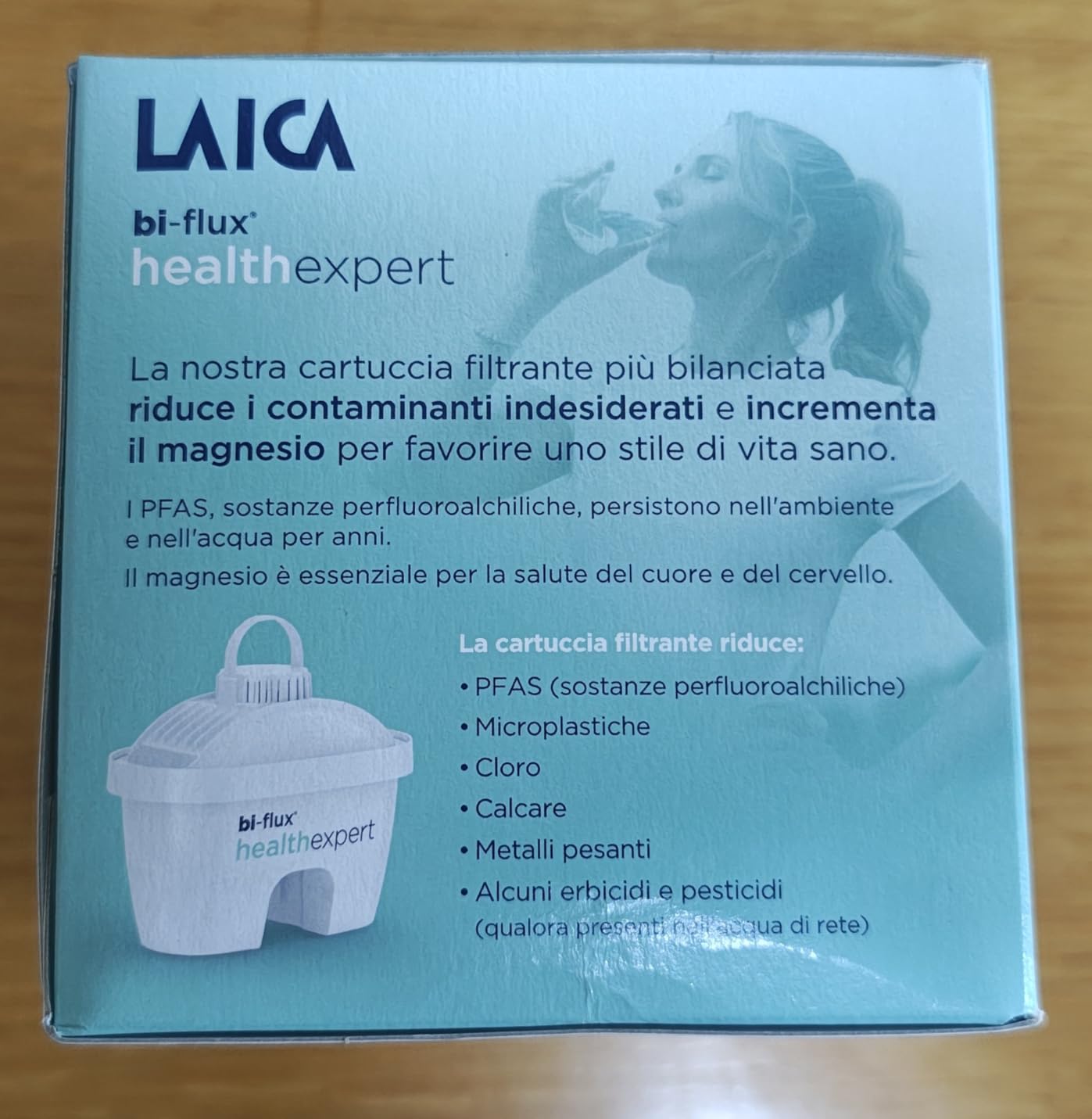 Laica Bi-Flux Healthexpert Filtri Acqua Caraffa 4 Pezzi Magnesio