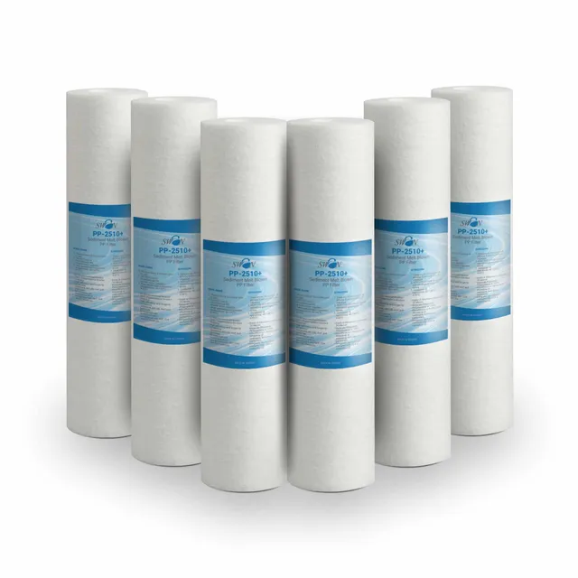 Bellerofonte Filtro Sedimenti 10" 25 Micron Cartuccia 6 Pezzi