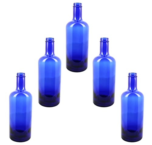 Bellerofonte Bottiglia Gin Vetro Blu 750 ml 5 pz con tappo